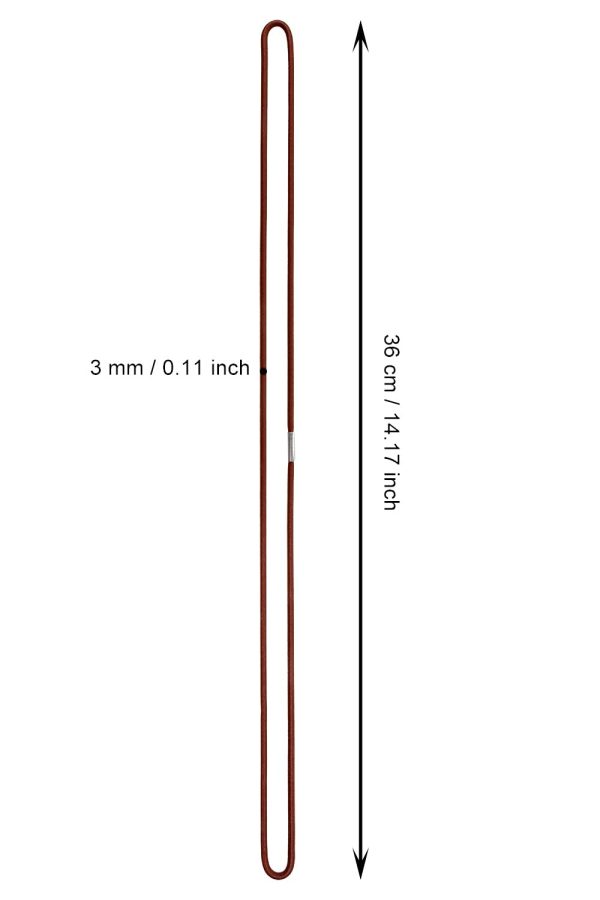 5pcs Trash Can Elastic Rope Multifunction Rubber Band to Hold Bag in Place Cabinet Loop Strap Box Holder Homewares for Garbage Liner Home Office Kitchen Indoor Outdoor Picnic Party (Brown) - Image 2