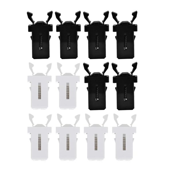 Trash Can Lock 40pcs Garbage Can Buckles Self- Locking Waste Bin Press Replacement Push-Type Lock(Black and White)
