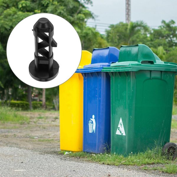 6pcs Trash Can Latch Bin Lid Hinge Pins Plastic Wheeled Trash Can Hinged Pins Accessories for Household and Commercial Wheelie Trash Bins Black - Image 2