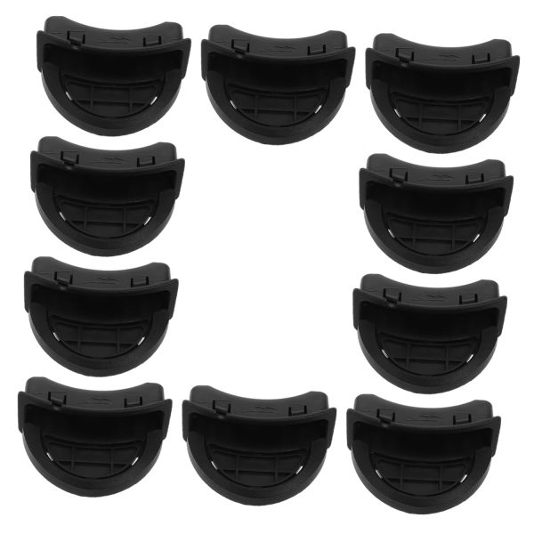 Robust Plastic Foot Pedal for Trash Can 10pcs Replacement Parts Step on Wastebasket Accessory Fits Bathroom Bedroom Black