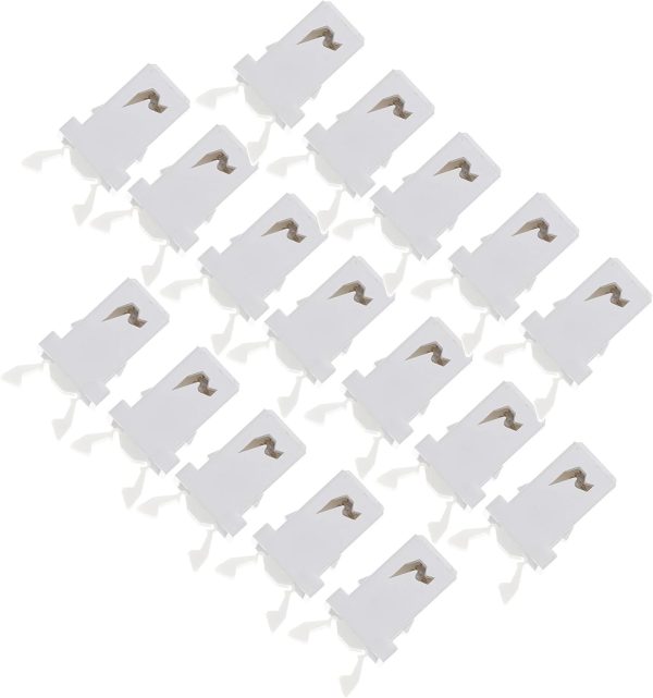 50pcs Lock Garbage Can Accessories Garbage Can Clip Trash Bin Buckle Push Button for Trash Bucket Waste Bucket Buckles Trash Can Pocket Clip White Flip Cover Plastic - Image 2