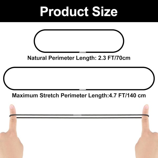 3 Pack Extra Large Rubber Bands Trash Can Bands Set Adjustable Garbage Can Elastic Bands Strong Elasticity Bag Litter Box Bands for Home Kitchen Office Tables Holder Straps - Image 2