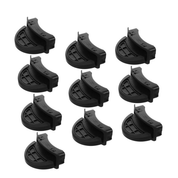 Ergonomic Step Pedal for Trash Can 10pcs Plastic Foot Pedal Replacement for Household Office Outdoor Bathroom Bedroom Black