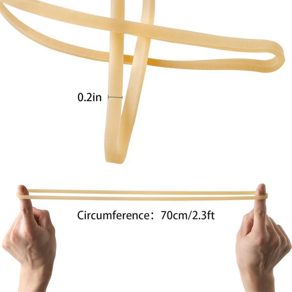 Trash Can Rubber Bands Set of 3 Yellow Large Rubber Bands Fits 13 to 30 Gallon Trash Cans Heavy Duty - Image 2