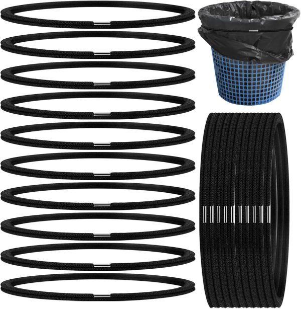 20 Pcs Garbage Can Bands, Trash Can Elastic Rubber Bands Fits 13 to 30 Gallon Trash Cans, Trash Can Bands Waste Box Holder Cabinet Loop Straps for Garbage Bag Liner Home Office School Indoor Outdoor