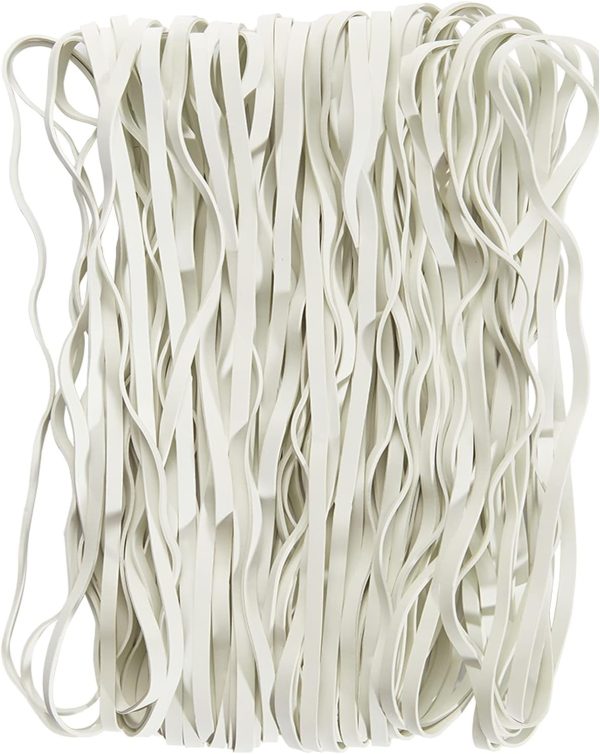 Rubber Bands 12inch Large 35 Pieces Rubber Bands Fits 8-33 Gallon Trash Cans File folders Elastic Bands for Office Supplies Home White rubber band Trash Cans