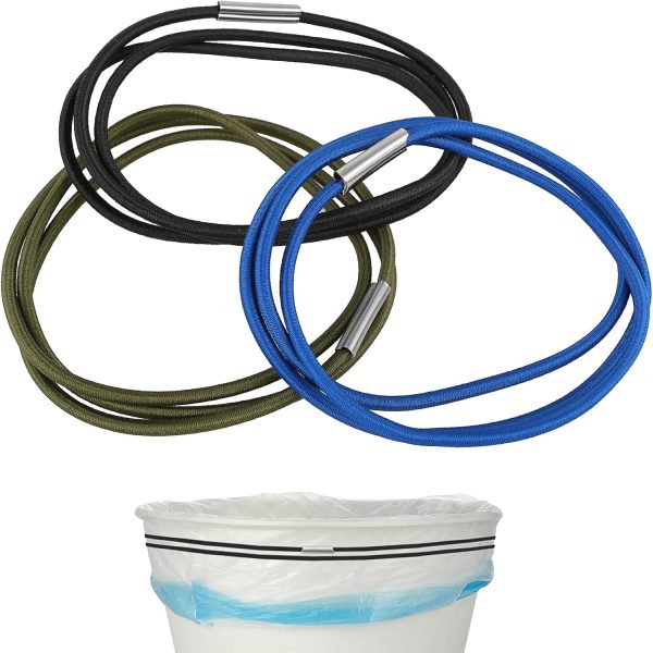 3 Pack Extra Large Rubber Bands Trash Can Bands Set Adjustable Garbage Can Elastic Bands Strong Elasticity Bag Litter Box Bands for Home Kitchen Office Tables Holder Straps