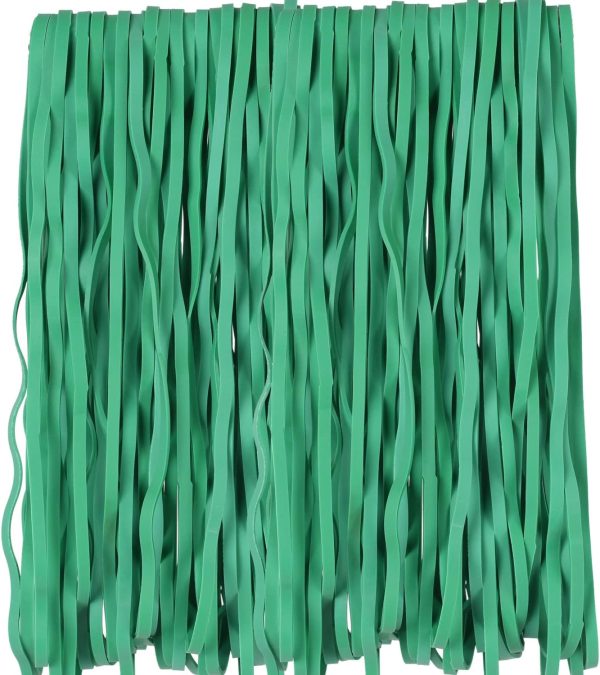 Rubber Bands Large Flat Fold Length12inch 40 Pieces Fits 8-33 Gallon Trash Cans Green Heavy Duty Elastic Rubber Bands for File folders Office Home Supplies - Image 2