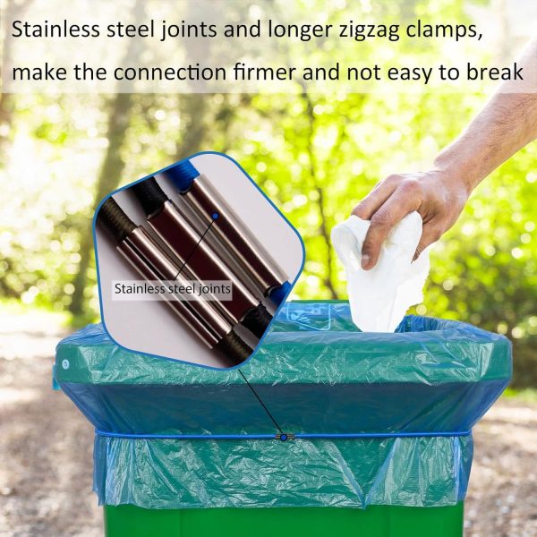 Large Rubber Bands for Garbage Cans, Trash Can Bands Heavy Duty with Strong Elasticity Fit 50 to 96 Gallon Trash Cans, Durable Kitchen Trash Bag Bands Set of 3 in Black Blue, and Olive Green. - Image 2